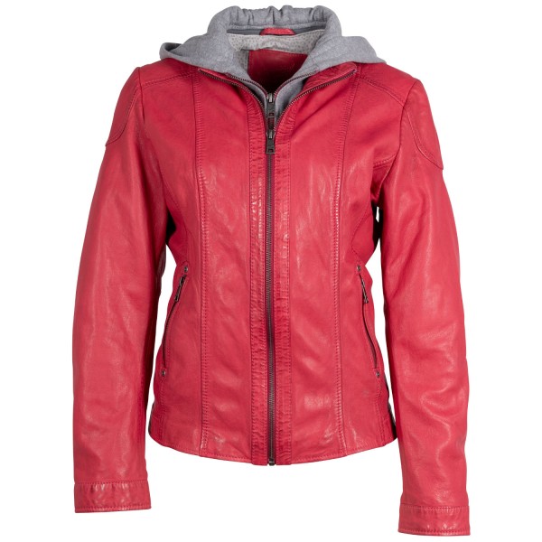 Kurtka skórzana damska Mauritius różowa MWLezia