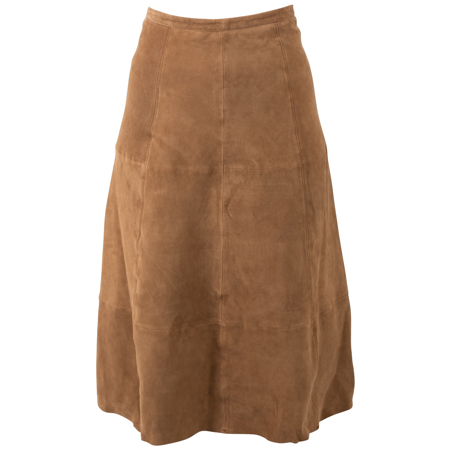 Długa skórzana spódnica damska Mauritius Ciemny kamel MWLielle