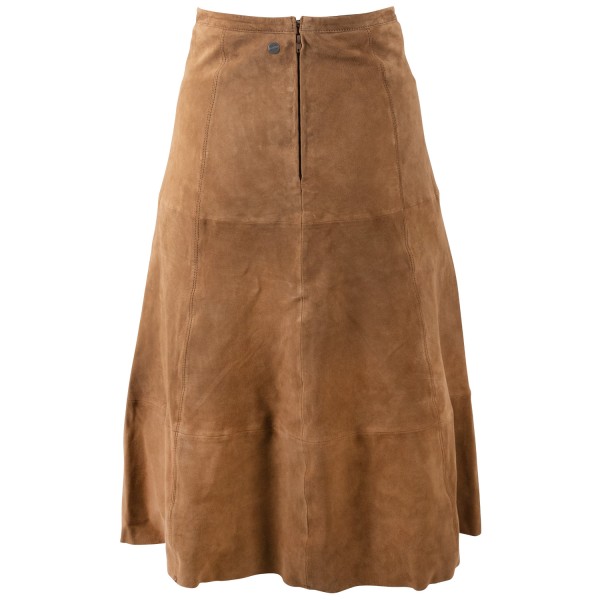 Długa skórzana spódnica damska Mauritius Ciemny kamel MWLielle
