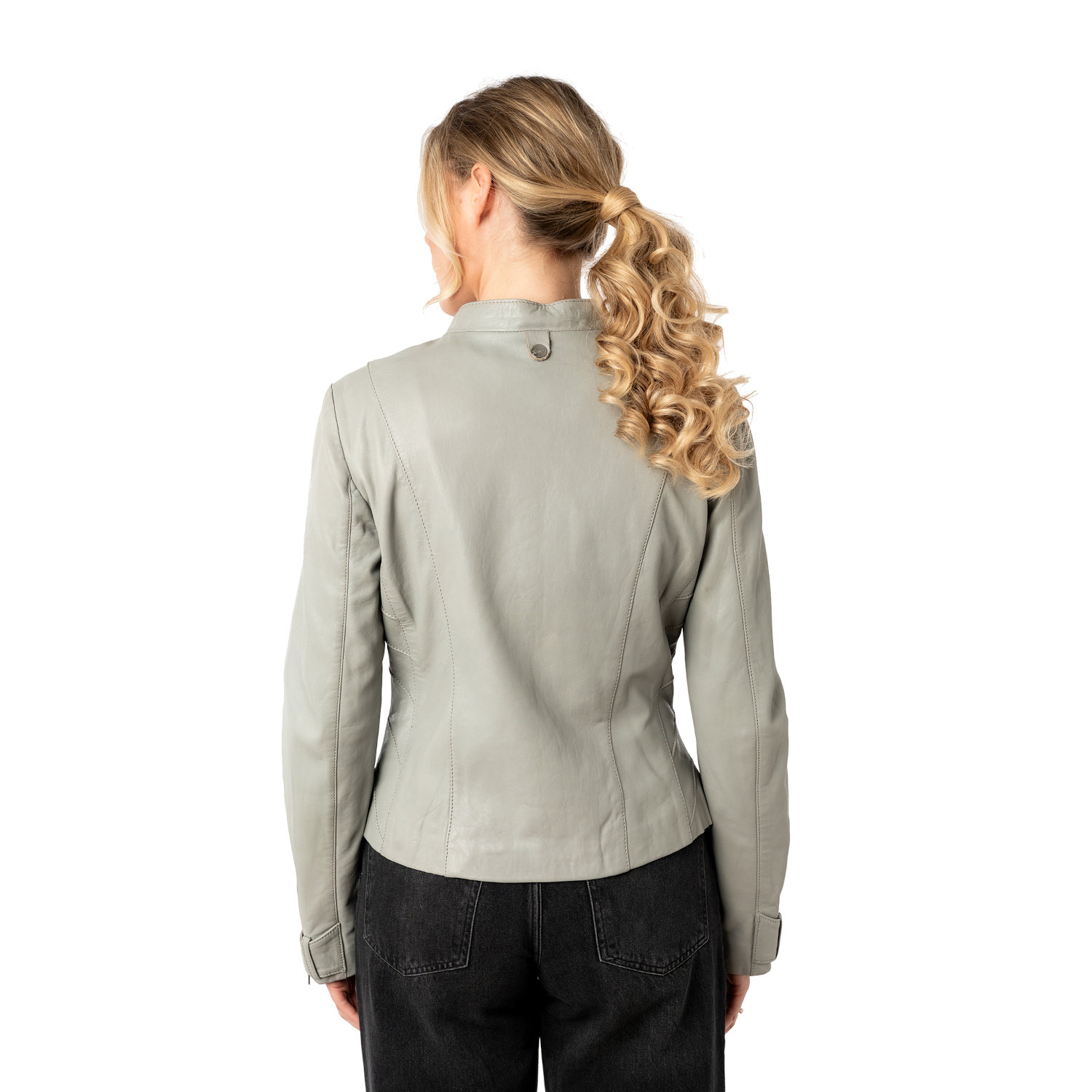 Kurtka skórzana damska Mauritius srebrnoszara MWLiliana – Kurtki skórzane