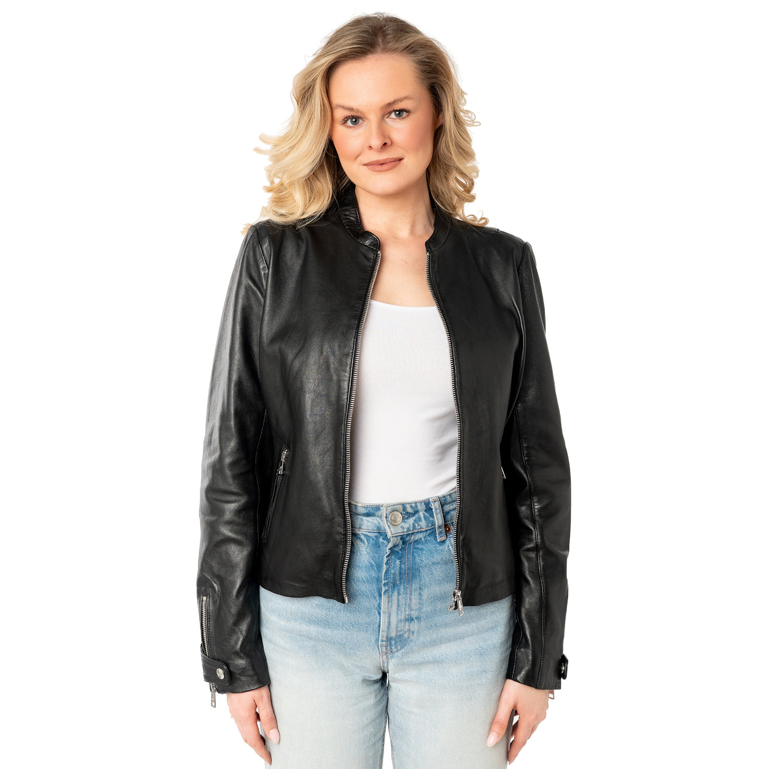 Kurtka skórzana damska Mauritius Czarna MWLiliana – Kurtki skórzane