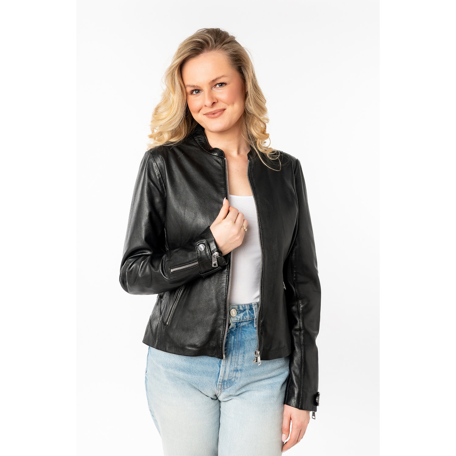 Kurtka skórzana damska Mauritius Czarna MWLiliana – Kurtki skórzane