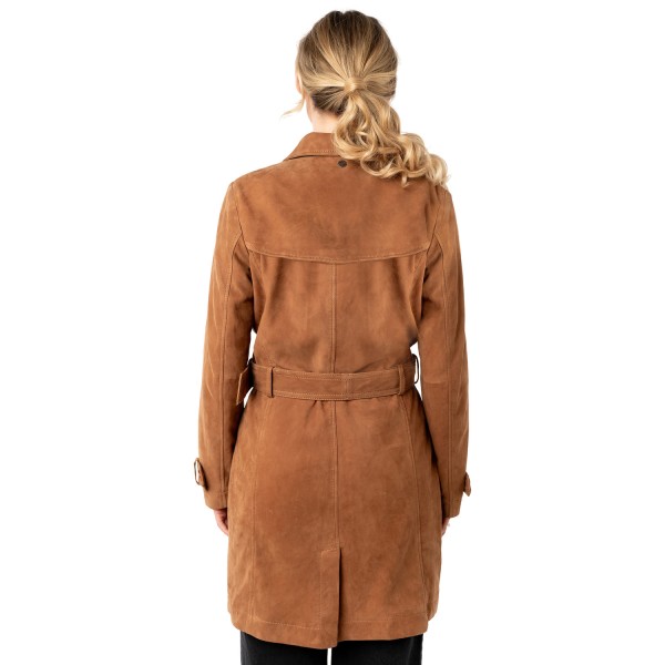 Długa skórzana kurtka damska Mauritius Cognac MWLilithy