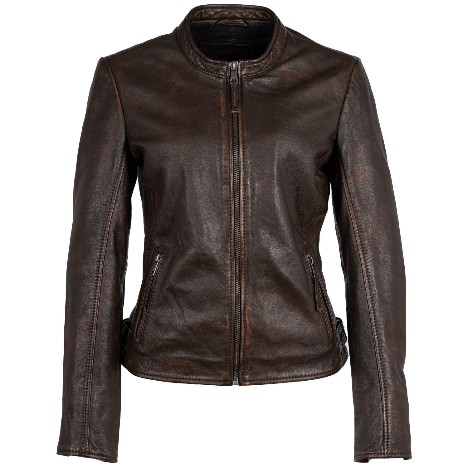 Kurtka skórzana damska Mauritius Vintage Brown MWLiluh – Kurtki skórzane