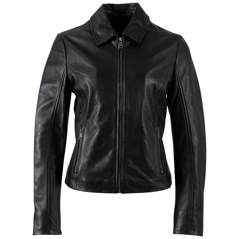 Kurtka skórzana damska Mauritius Czarna MWLoana - readytowear