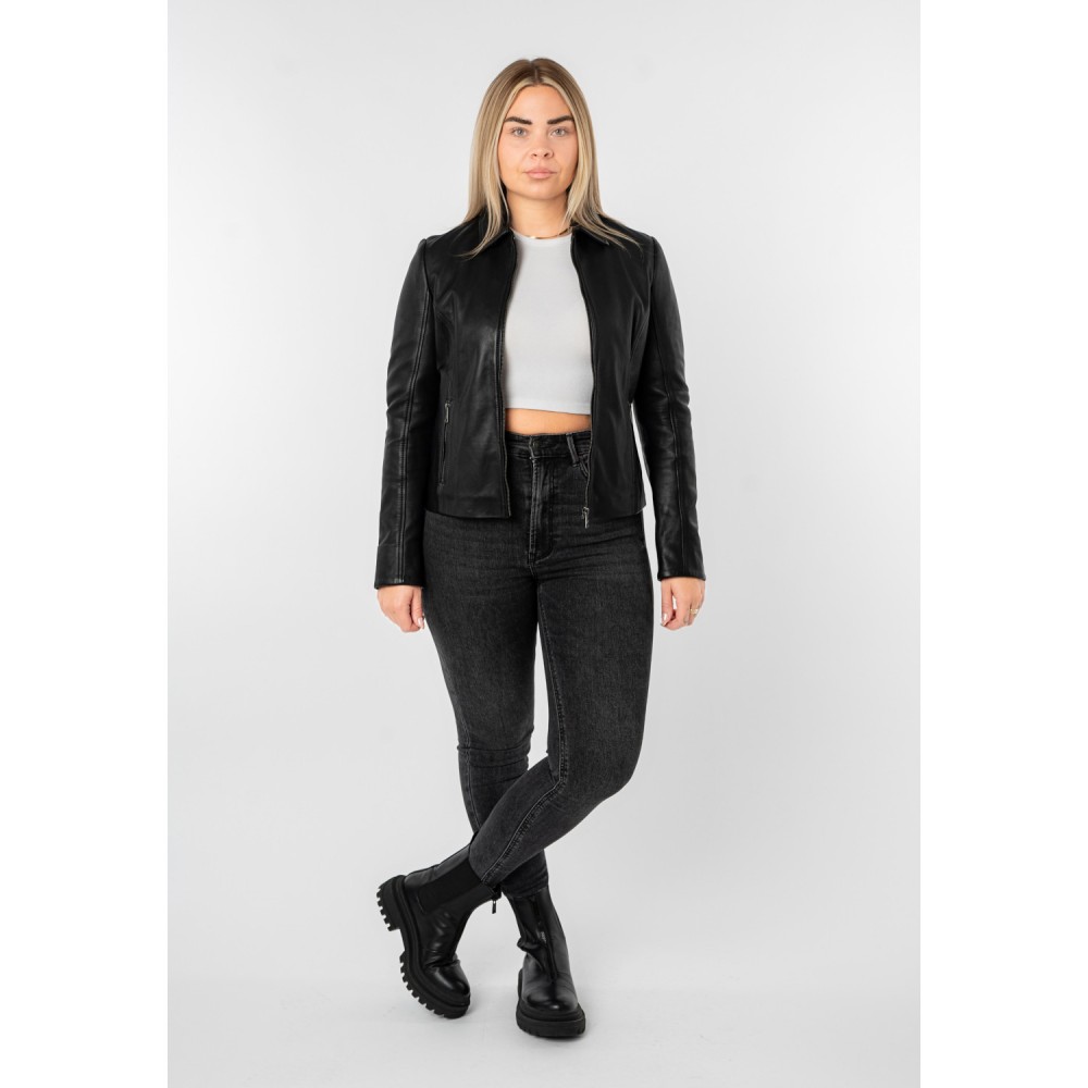 Kurtka skórzana damska Mauritius Czarna MWLoana - readytowear