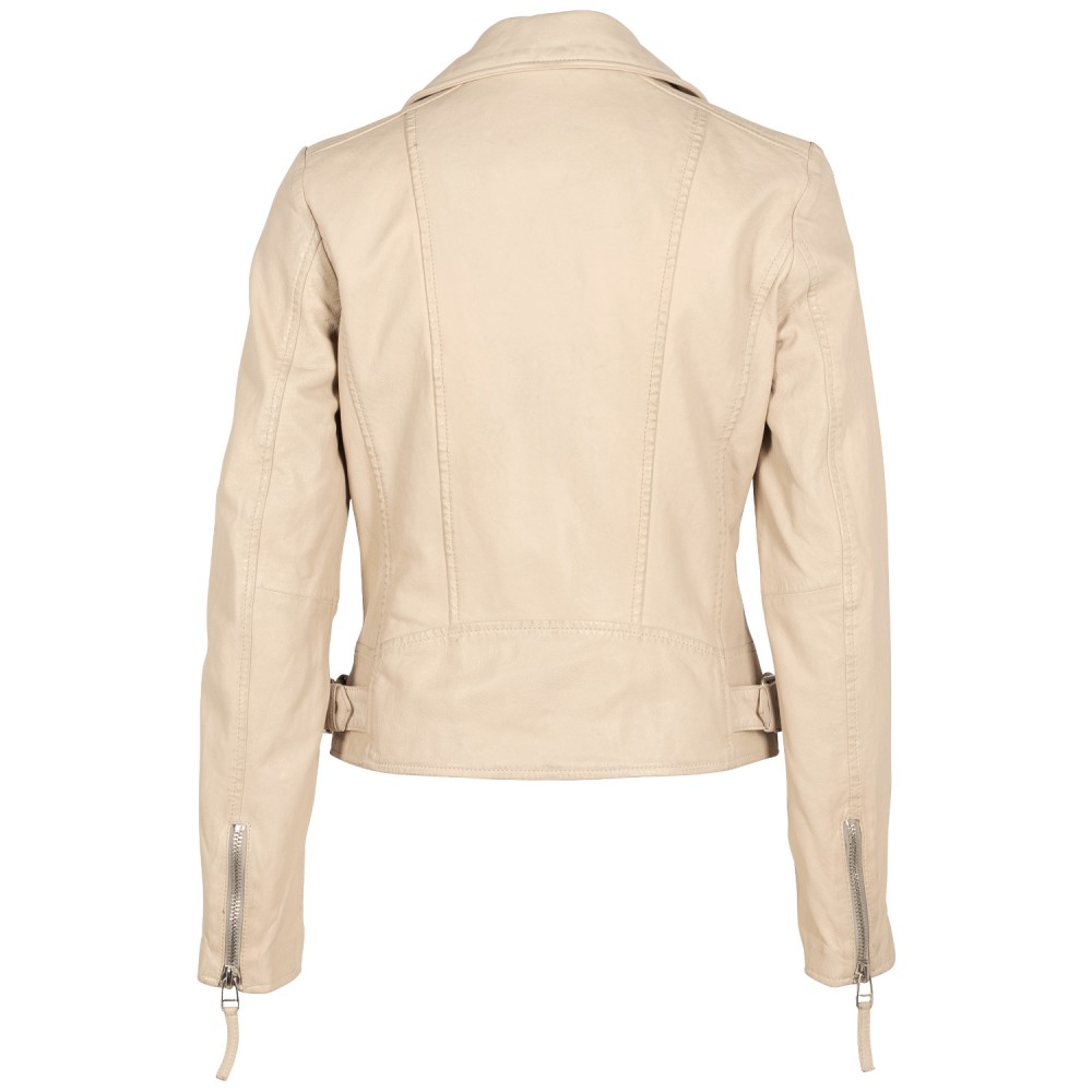 Kurtka skórzana damska Mauritius Off White MWLouzia - readytowear