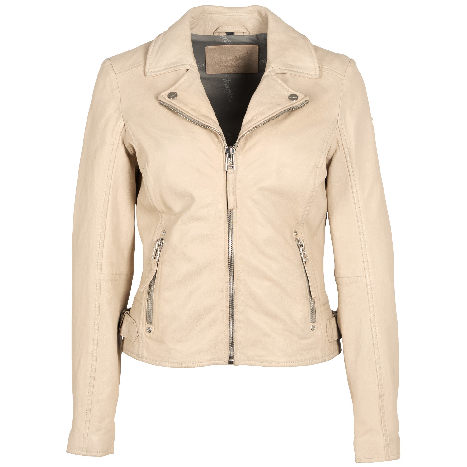 Kurtka skórzana damska Mauritius Off White MWLouzia – Kurtki skórzane