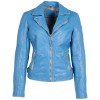 Kurtka skórzana damska Mauritius niebieska MWLouzia – Kurtki skórzane