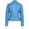 Kurtka skórzana damska Mauritius niebieska MWLouzia – Kurtki skórzane