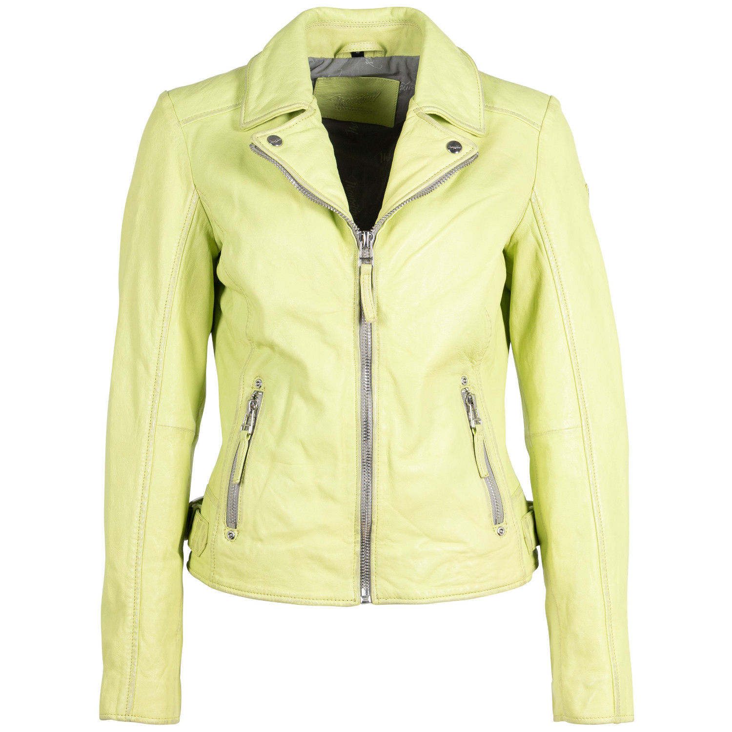 Kurtka skórzana damska Mauritius Lime Green MWLouzia – Kurtki skórzane