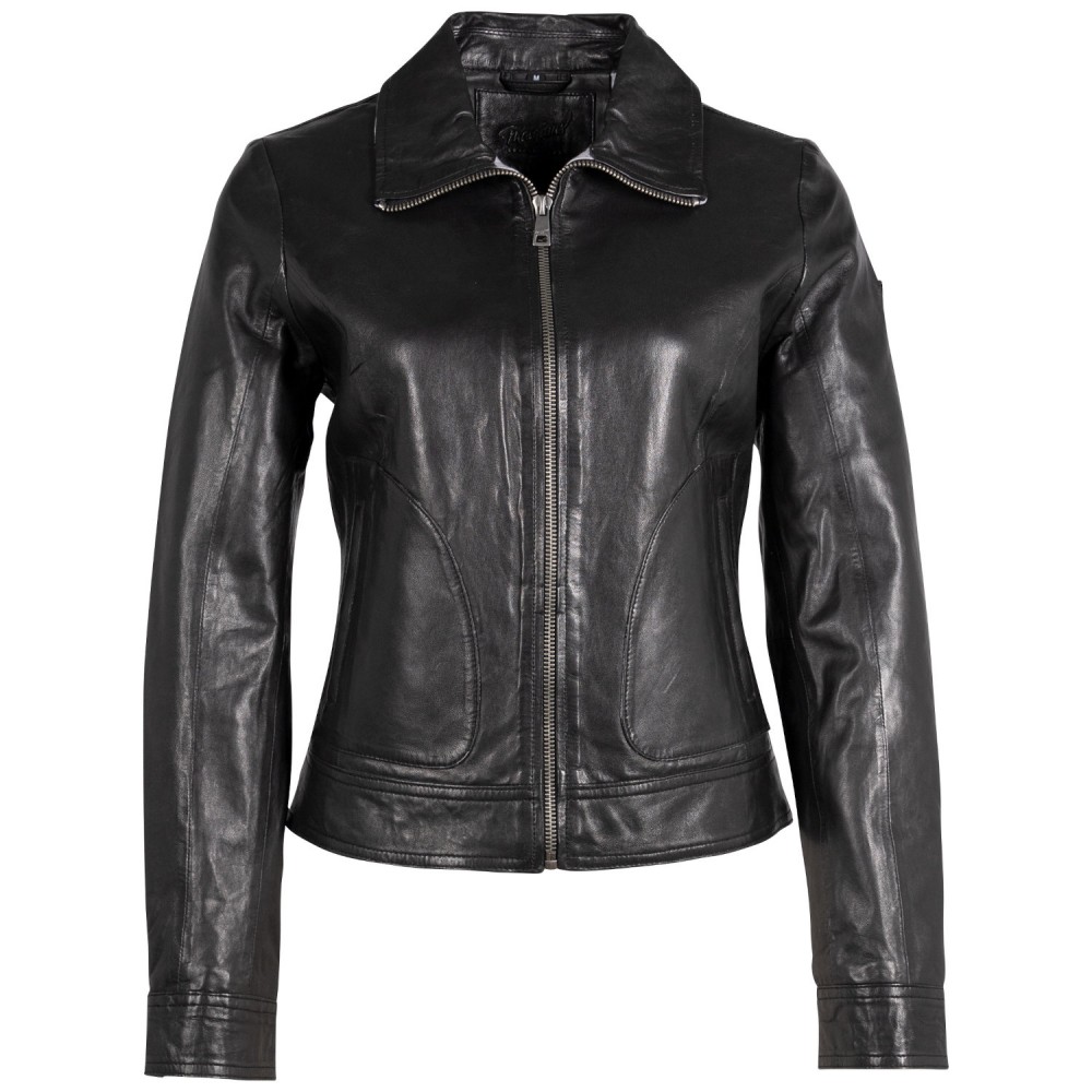 Kurtka skórzana damska Mauritius Czarna MWLusan - readytowear