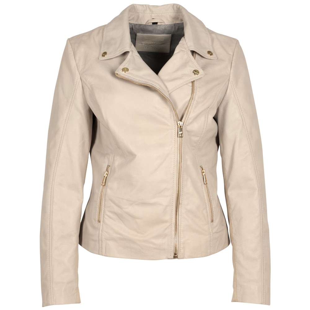 Kurtka skórzana damska Mauritius kość słoniowa biała MWLylli - readytowear