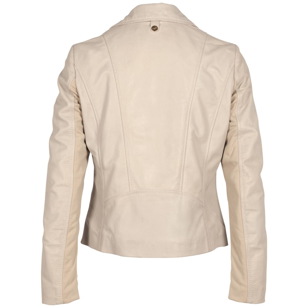 Kurtka skórzana damska Mauritius kość słoniowa biała MWLylli - readytowear