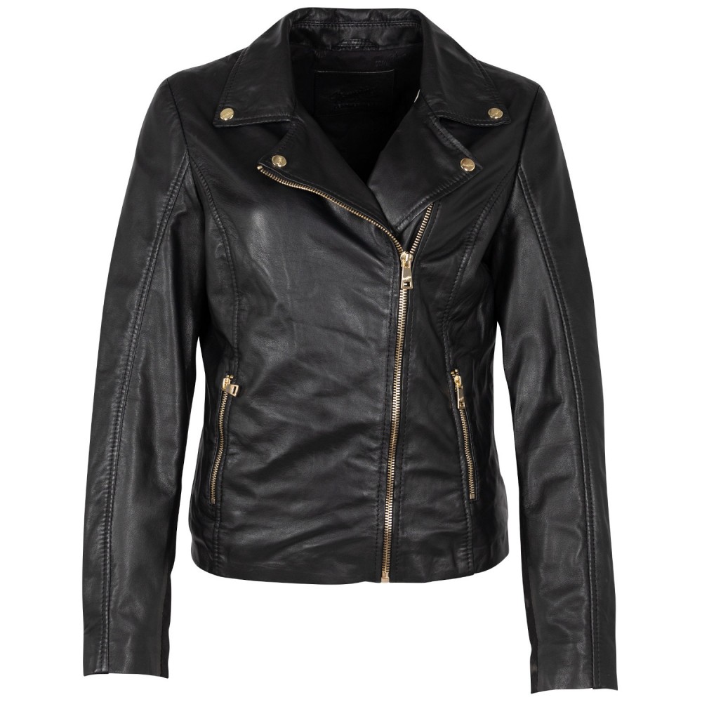 Kurtka skórzana damska Mauritius Czarna MWLylli - readytowear