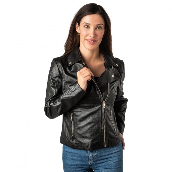 Kurtka skórzana damska Mauritius Czarna MWLylli