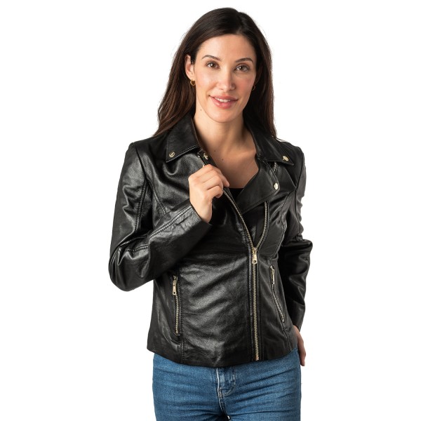 Kurtka skórzana damska Mauritius Czarna MWLylli