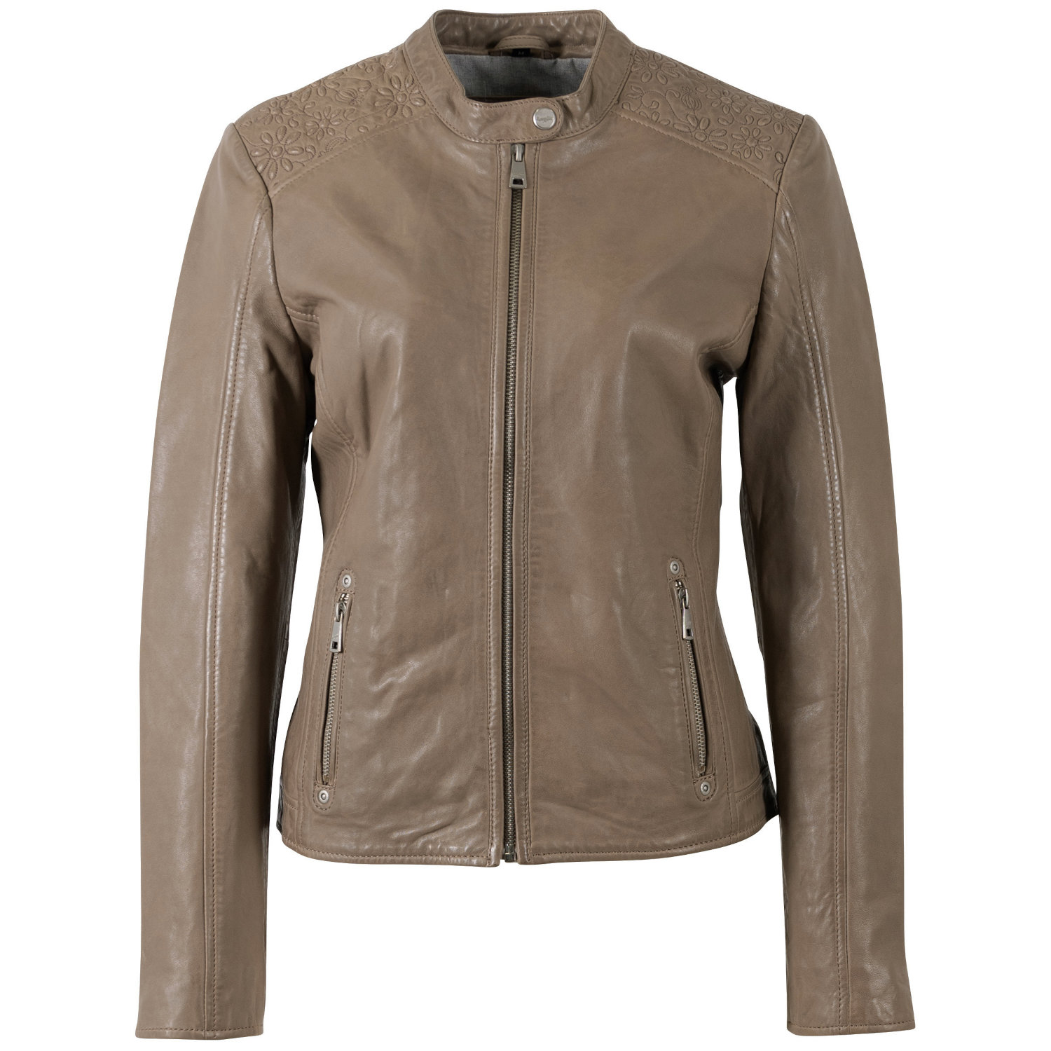 Kurtka skórzana damska Mauritius brązowa MWMabou – Kurtki skórzane