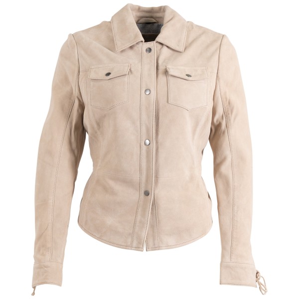 Koszula skórzana damska Mauritius beżowa MWMahali