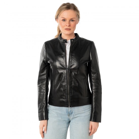 Kurtka skórzana damska Mauritius Czarna MWMair