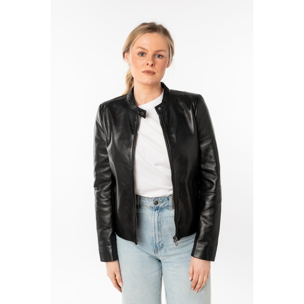 Kurtka skórzana damska Mauritius Czarna MWMair - readytowear