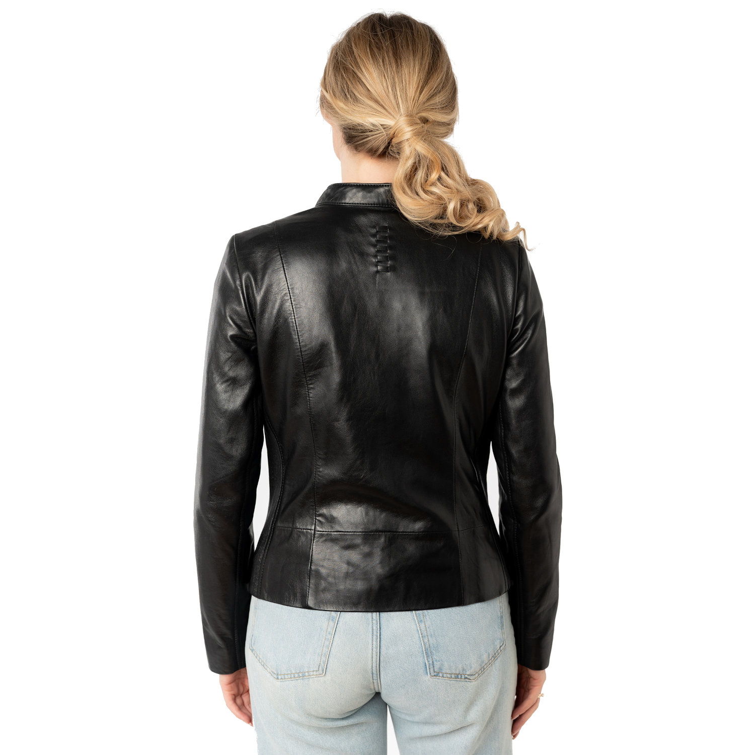 Kurtka skórzana damska Mauritius Czarna MWMair – Kurtki skórzane