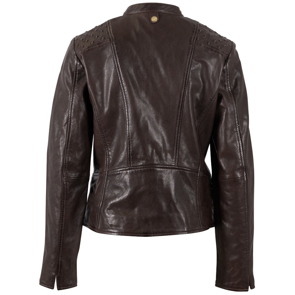 Kurtka skórzana damska Mauritius kasztanowa MWMakena