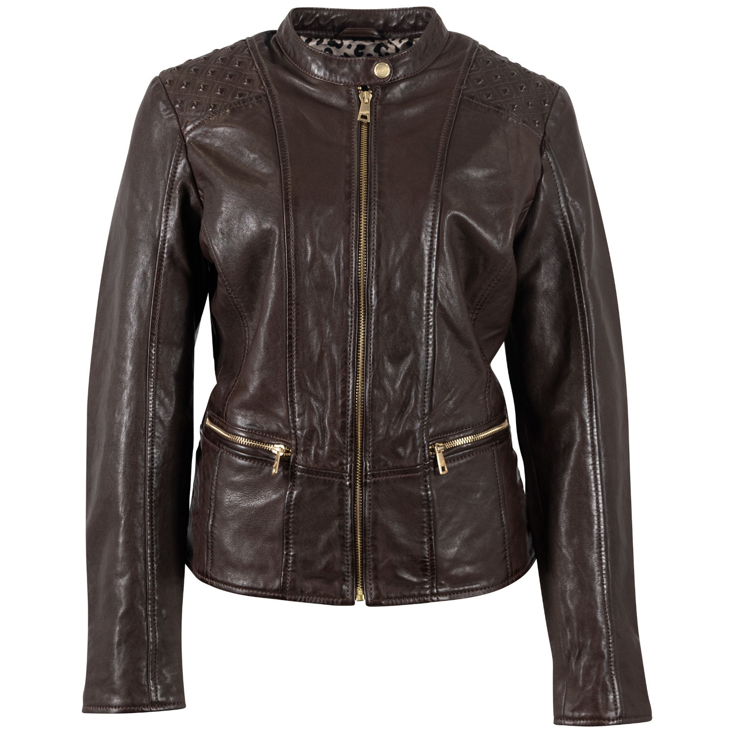 Kurtka skórzana damska Mauritius kasztanowa MWMakena – Kurtki skórzane