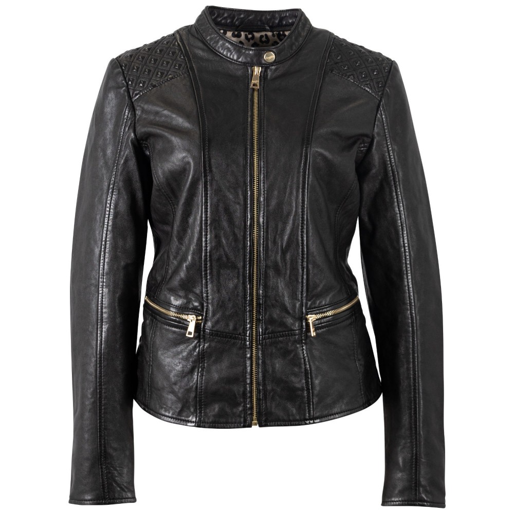 Kurtka skórzana damska Mauritius Czarna MWMakena - readytowear