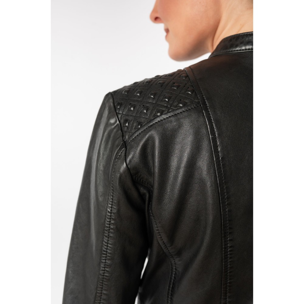 Kurtka skórzana damska Mauritius Czarna MWMakena - readytowear