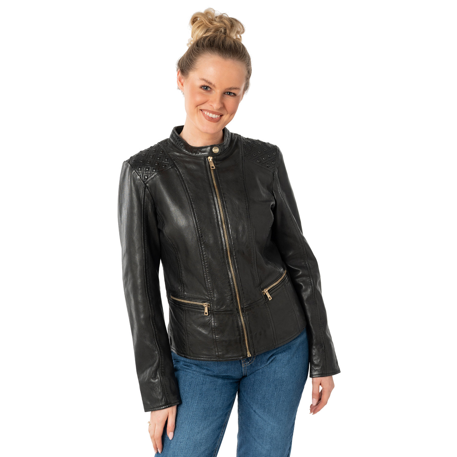 Kurtka skórzana damska Mauritius Czarna MWMakena – Kurtki skórzane