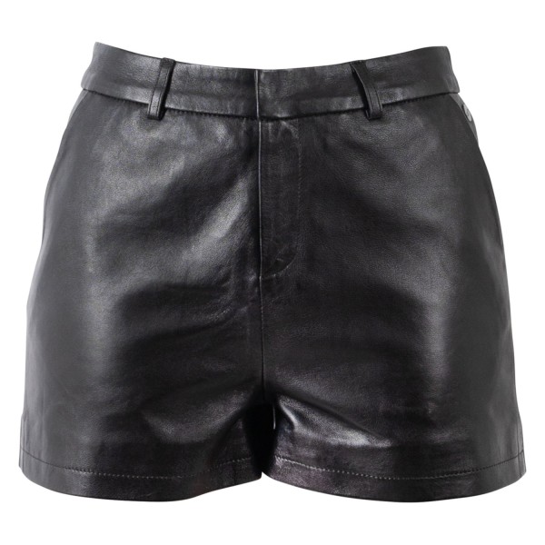 Damskie skórzane spodenki Mauritius czarne MWMaluna