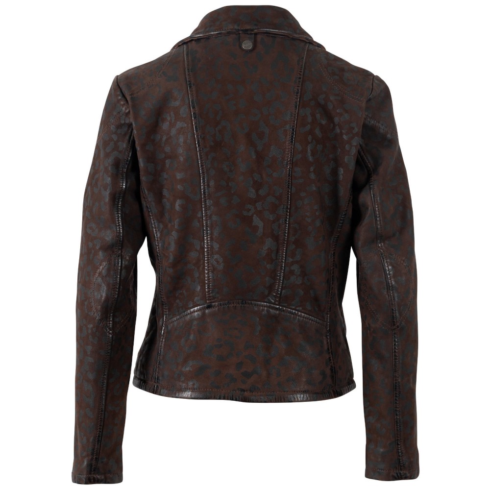 Kurtka skórzana damska Mauritius brązowa MWMeeow - readytowear