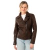 Kurtka skórzana damska Mauritius brązowa MWMeeow – Kurtki skórzane