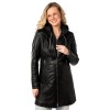 Długa skórzana kurtka damska Mauritius Czarna MWMilene - readytowear