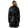 Długa skórzana kurtka damska Mauritius Czarna MWMilene - readytowear