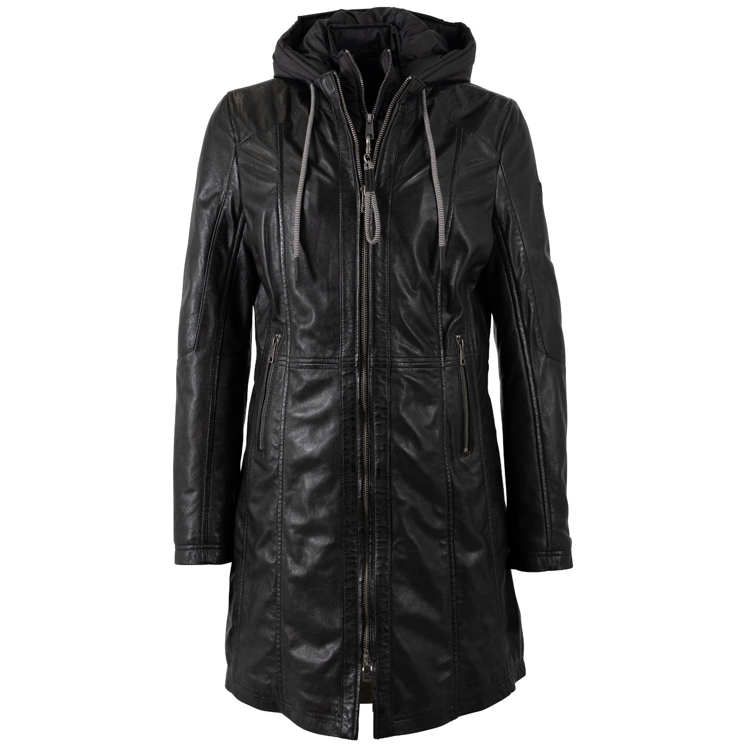 Długa skórzana kurtka damska Mauritius Czarna MWMilene – Kurtki skórzane