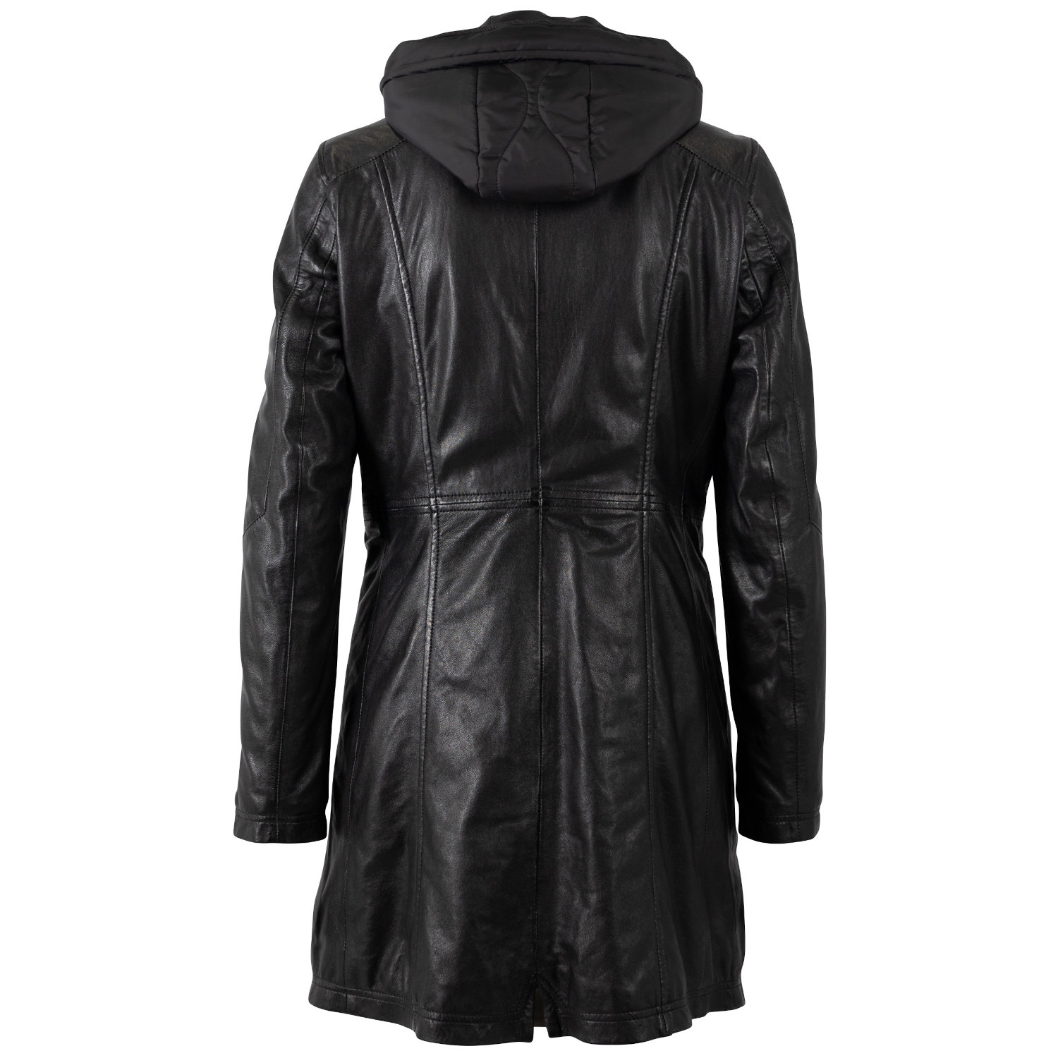 Długa skórzana kurtka damska Mauritius Czarna MWMilene – Kurtki skórzane