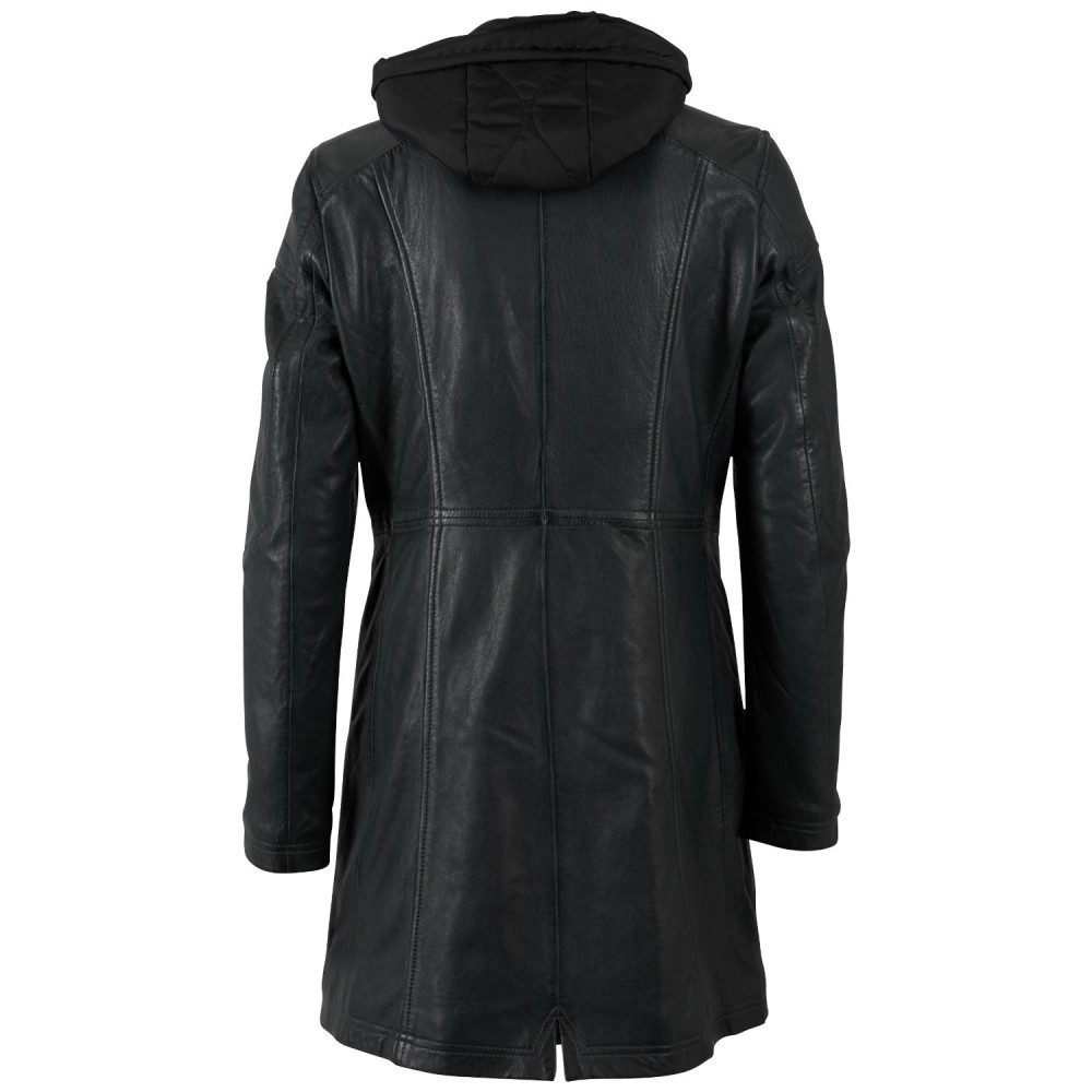 Długa skórzana kurtka damska Mauritius Ciemnozielona MWMilene - readytowear