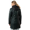 Długa skórzana kurtka damska Mauritius Ciemnozielona MWMilene - readytowear