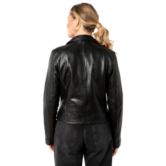 Kurtka skórzana damska Mauritius Czarna MWMishell