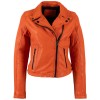 Kurtka skórzana damska Mauritius pomarańczowa MWMishell - readytowear