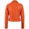 Kurtka skórzana damska Mauritius pomarańczowa MWMishell - readytowear