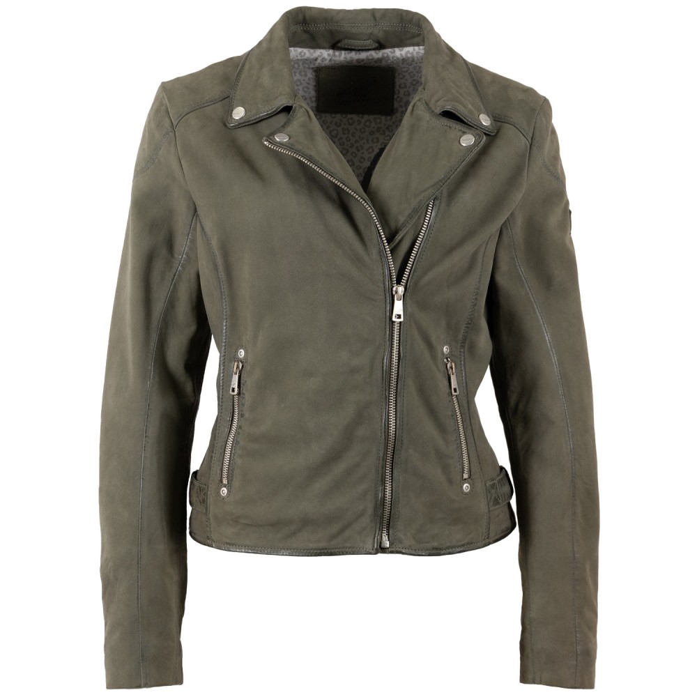 Kurtka skórzana damska Mauritius Oliwkowa MWNabeela