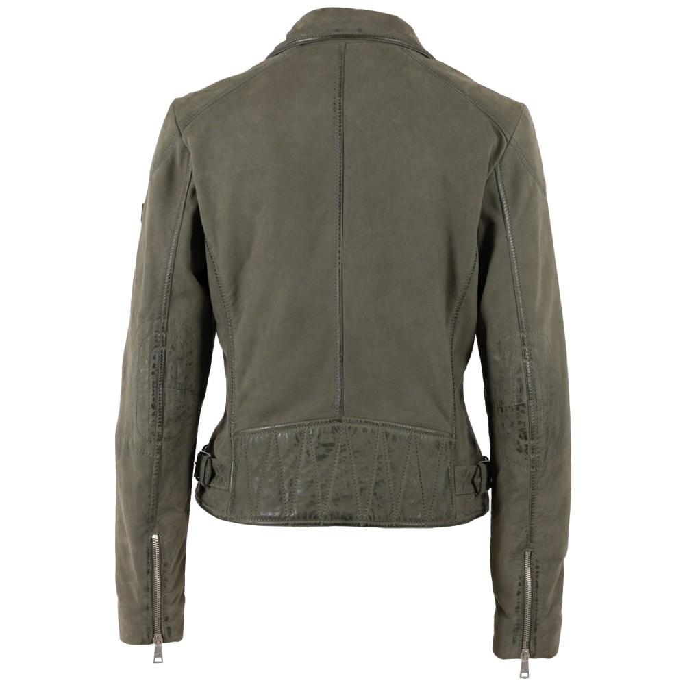 Kurtka skórzana damska Mauritius Oliwkowa MWNabeela