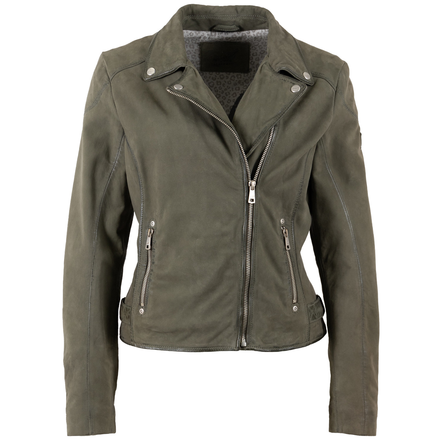 Kurtka skórzana damska Mauritius Oliwkowa MWNabeela – Kurtki skórzane