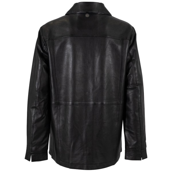 Długa skórzana koszula damska Mauritius Czarna MWNadya