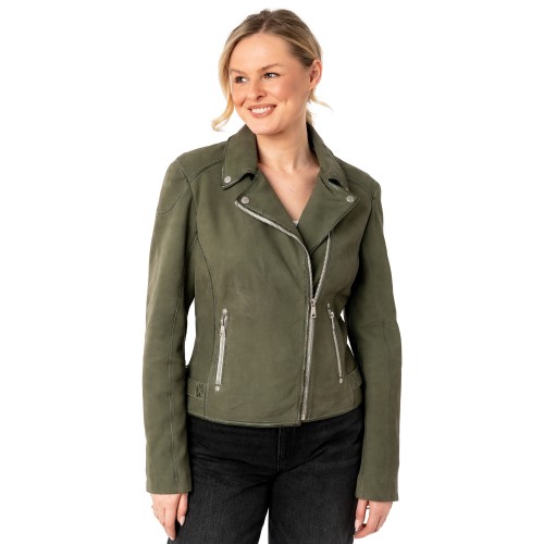 Kurtka skórzana damska Mauritius Oliwkowa MWNalani