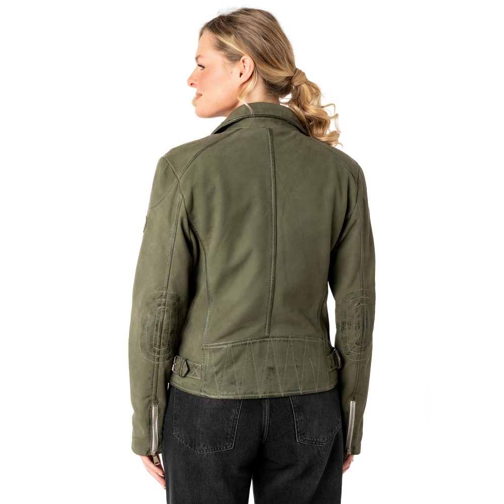 Kurtka skórzana damska Mauritius Oliwkowa MWNalani