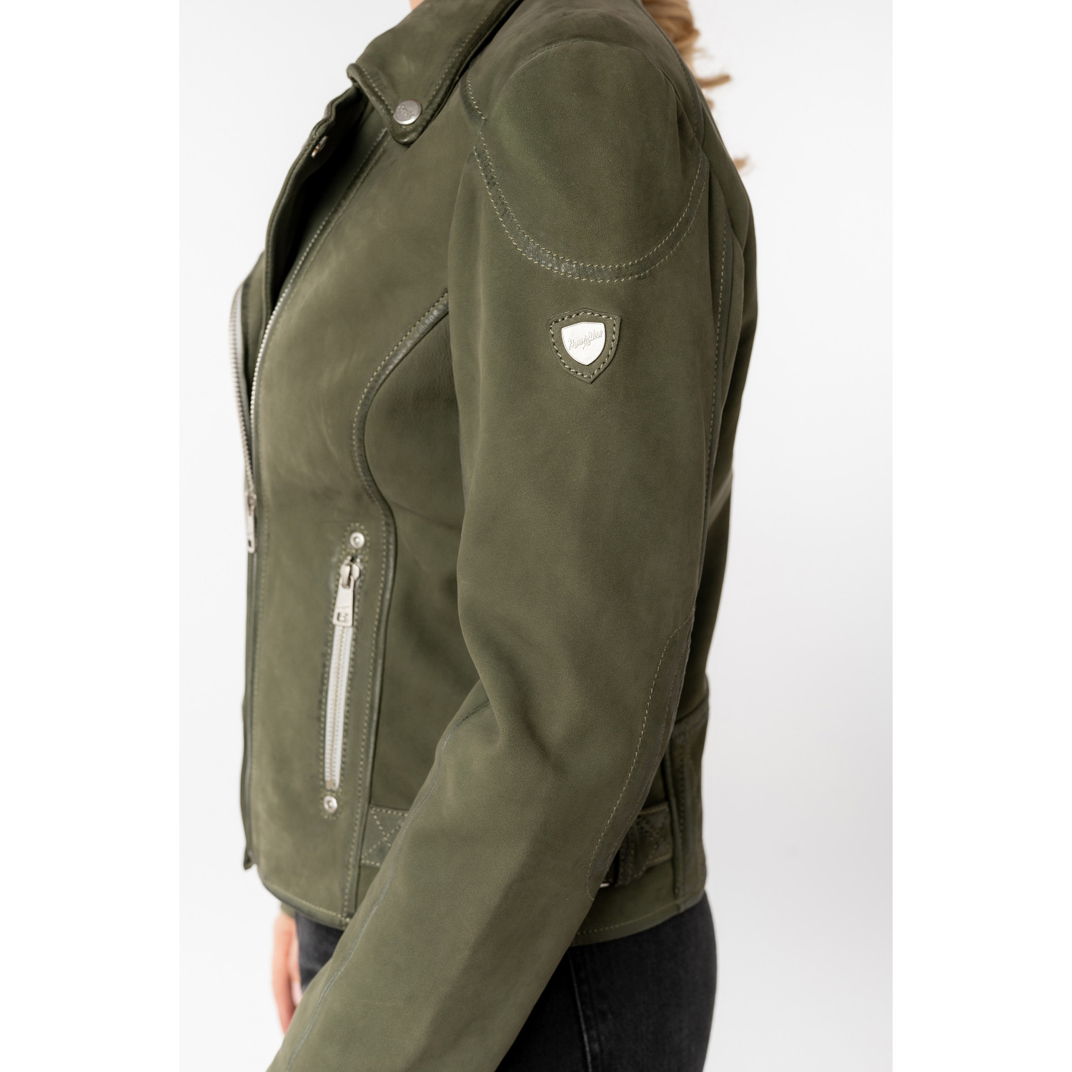 Kurtka skórzana damska Mauritius Oliwkowa MWNalani – Kurtki skórzane